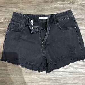 PacSun Charcoal Distressed Jean Shorts